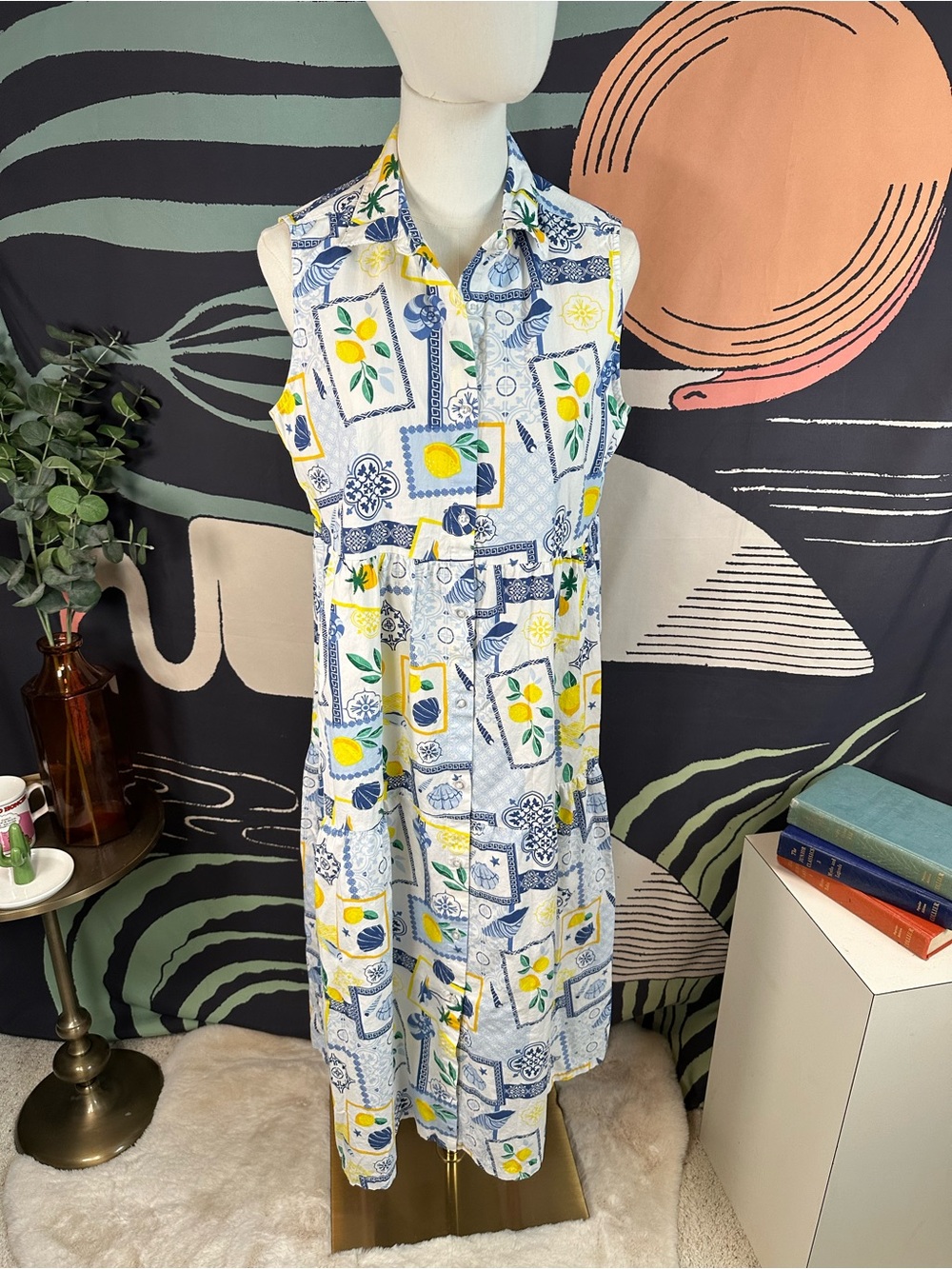 Alex’s Lemonade Stand Midi Tiered Dress size Medium